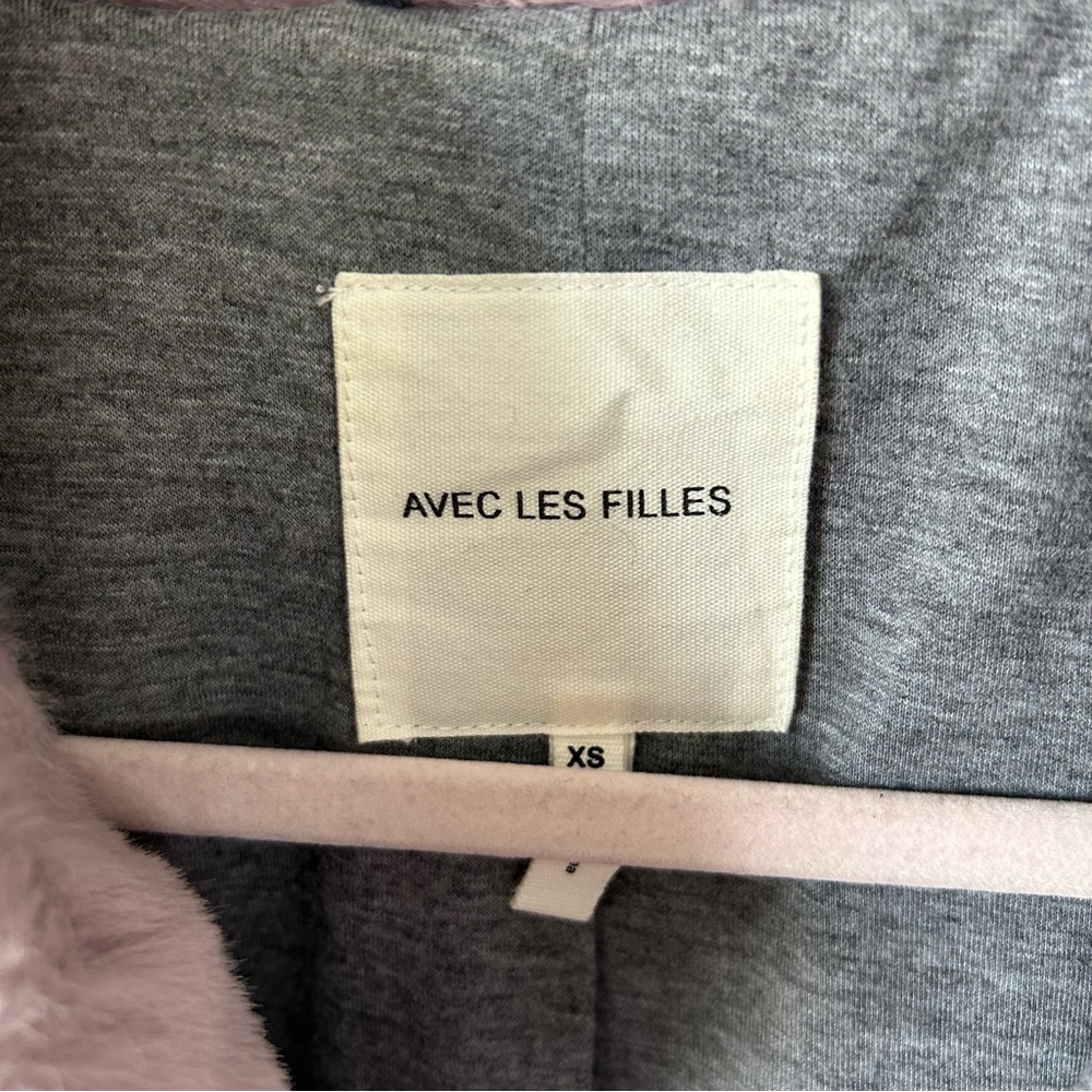 Avec Les Filles / Star Faux Fur Coat Purple - Picture 11 of 11